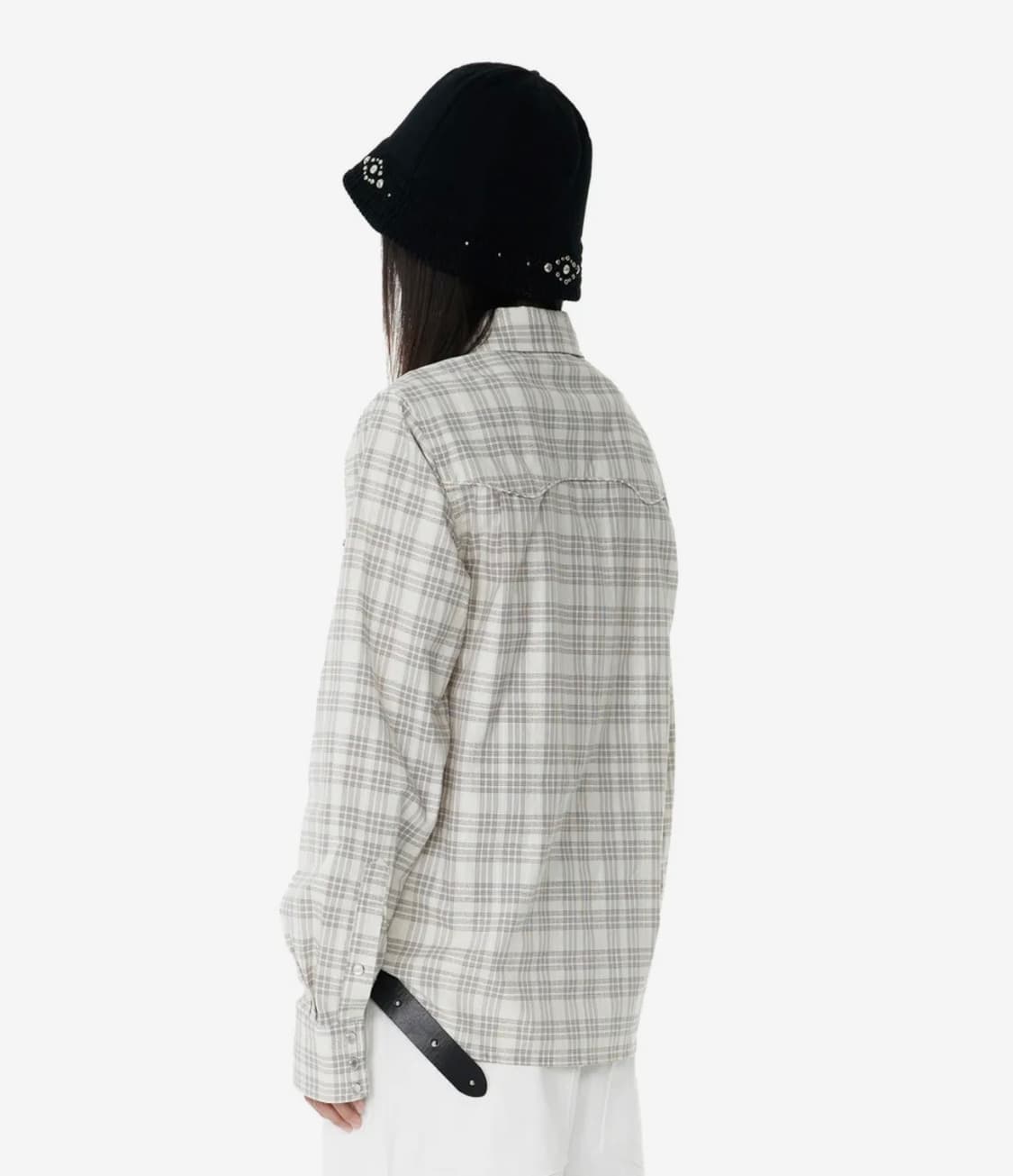 AAKAM Western Check Shirts (Ivory) 상품이미지5