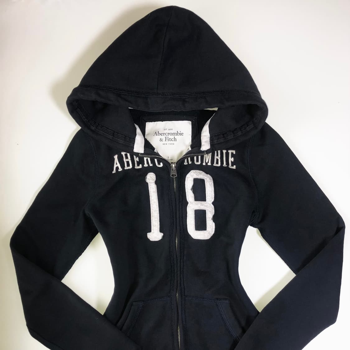 대대장 아베크롬비 딱붙핏 다크네이비 후드집업 상품이미지2