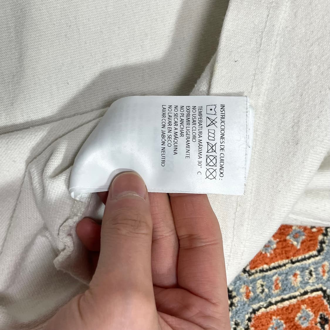 뉴에라 아이보리 화이트 뉴욕 프린팅 링거넥 긴팔 티셔츠 남성EU-M 상품이미지7