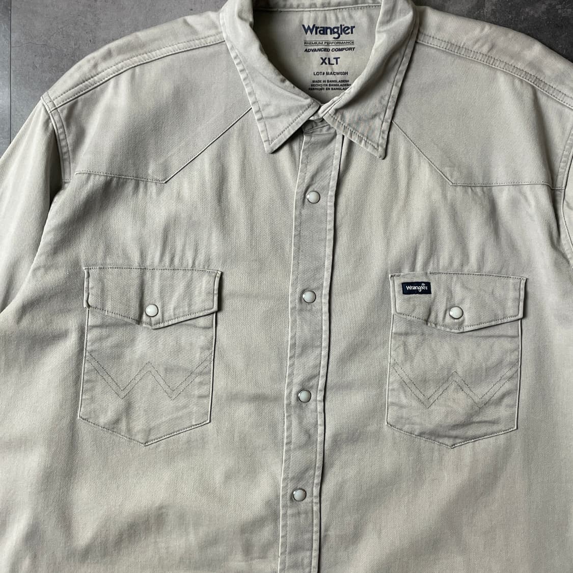 WRANGLER 랭글러 빈티지 베이지 웨스턴 코튼셔츠 A00398 상품이미지2