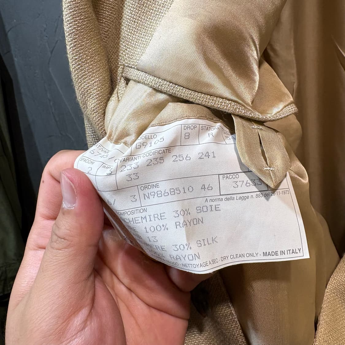 [XL] HERMES 에르메스 캐시미어 실크 블레이저 상품이미지8