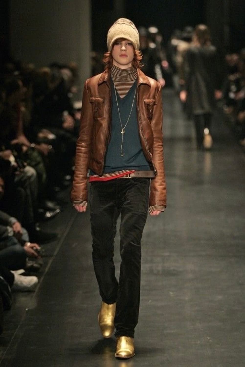 OSTENDE 디올옴므 05AW 램레더 재킷 브라운  상품이미지4