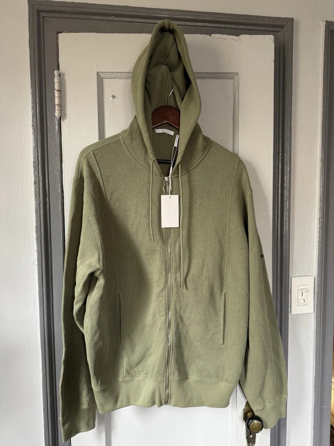 헬무트랭 플리스 후디 스웨터 그린 상품이미지1