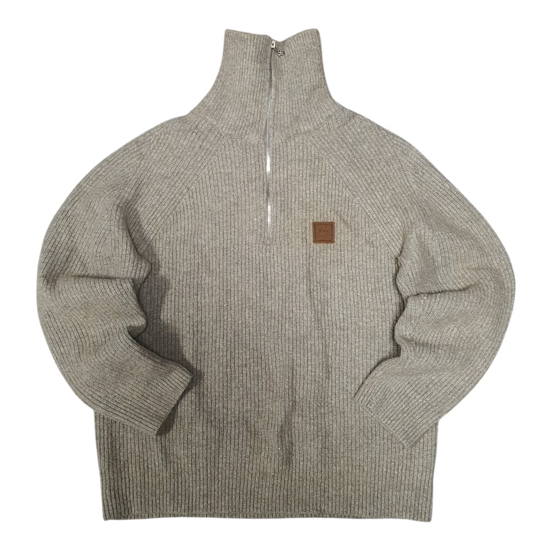 ✨ (바배) Lee 리 베이지 니트 반집업  상품이미지1