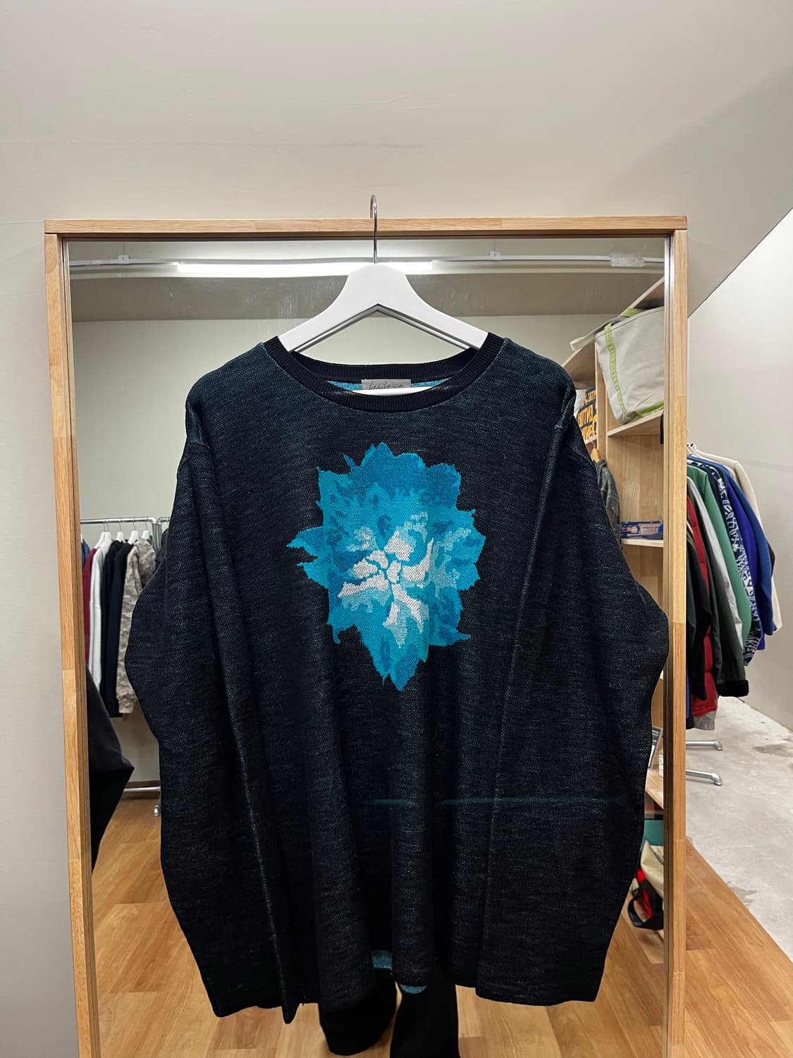 요지야마모토 뿌르옴므 14AW 플라워 니트  상품이미지1