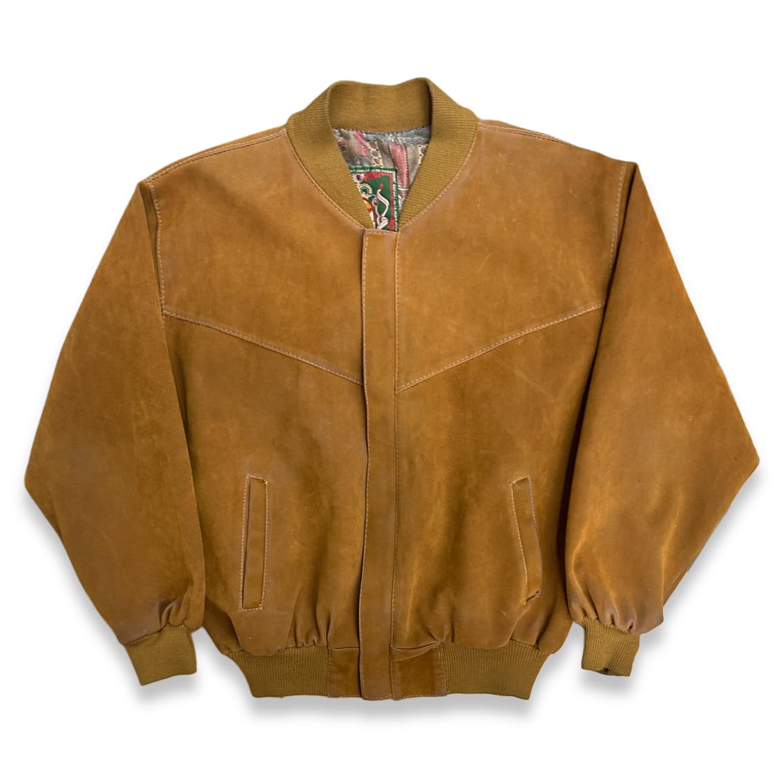 90s 이태리 스웨이드 봄버 자켓 XXL 상품이미지1