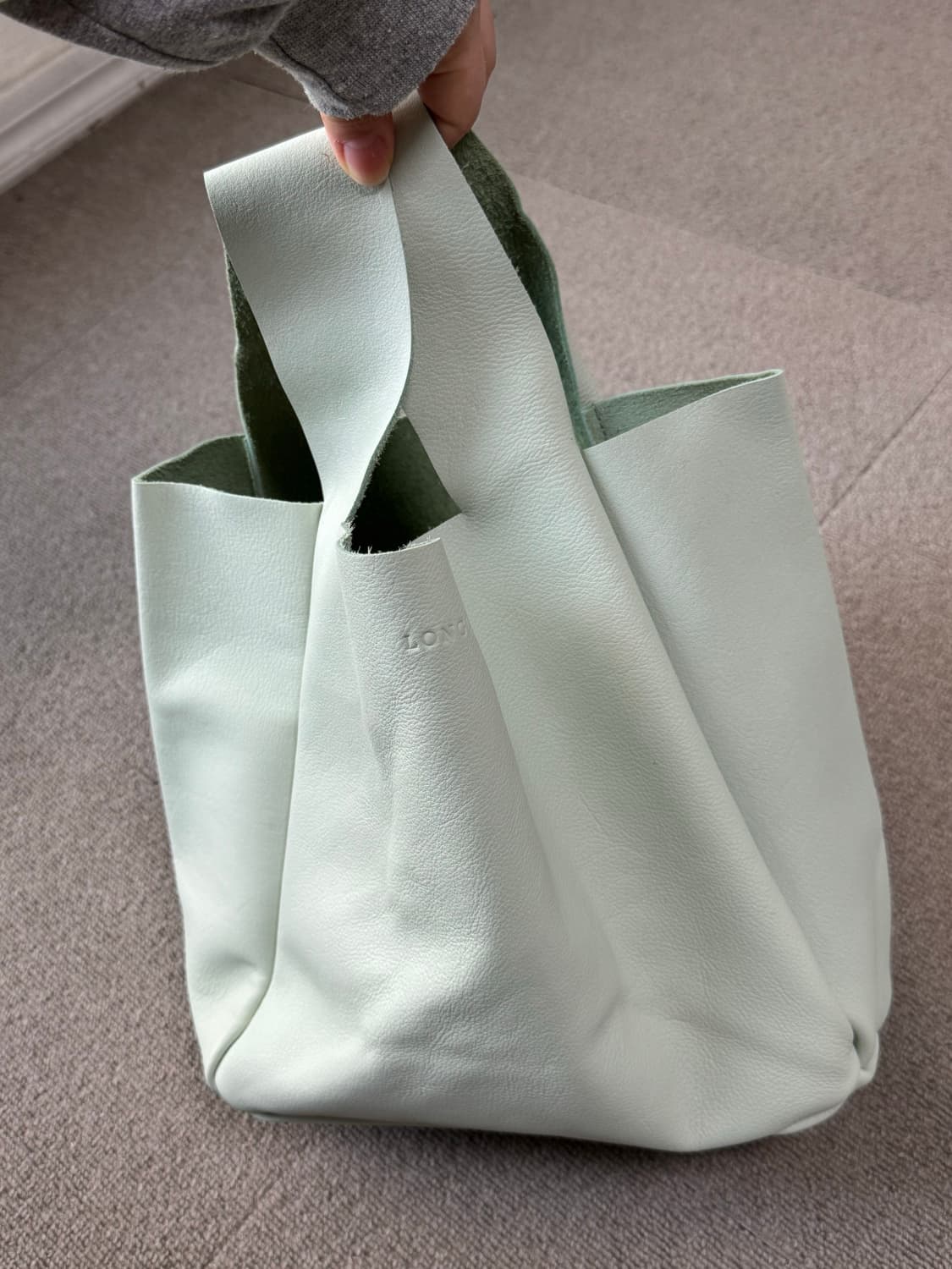 민트코어 민트 스웨이드 리버서블 토트백 상품이미지6