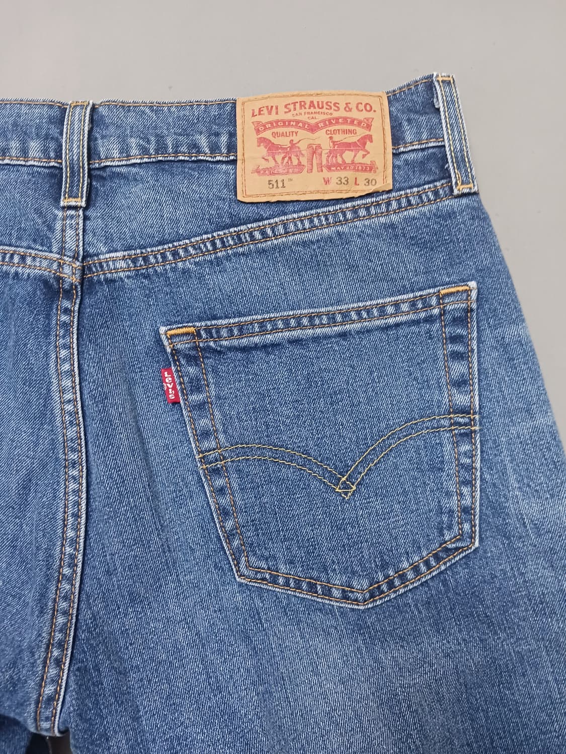 [33] 리바이스 511 중청 빈티지 워싱 슬림진 청바지 상품이미지9