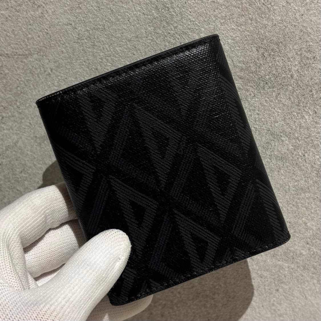 S OS사이즈 디올 CD 다이아 3단 반지갑 블랙 상품이미지2