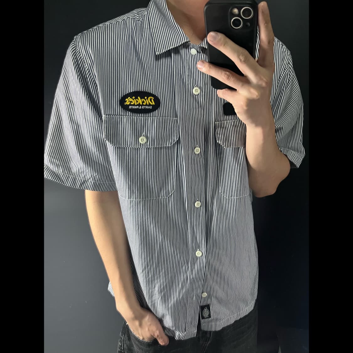 DICKIES 디키즈 반팔 패치 워크 셔츠 상품이미지1