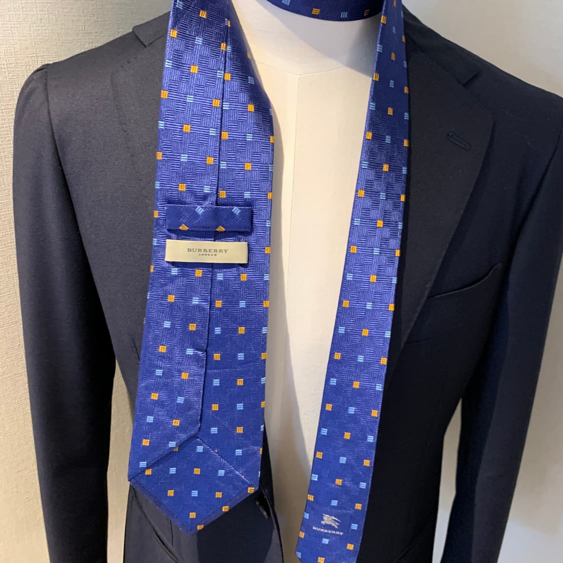 버버리(BURBERRY) 신형라벨 최상급 명품넥타이 체크무늬 9.4cm 상품이미지2