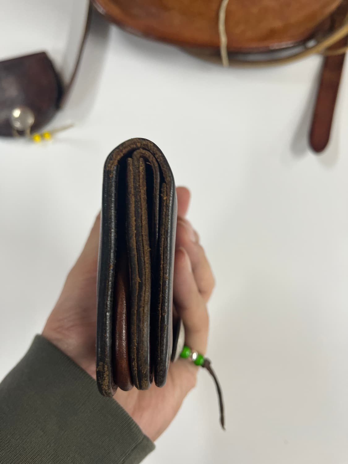 고로스 다크브라운 새들레더 인디언콘초 카드지갑 상품이미지5