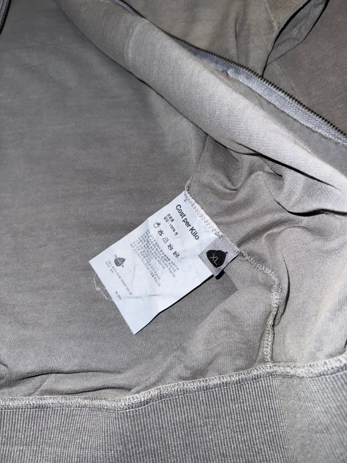 [XL] 코스트퍼킬로 라이트 웨이트 블리치드 후드집업 그레이 상품이미지7