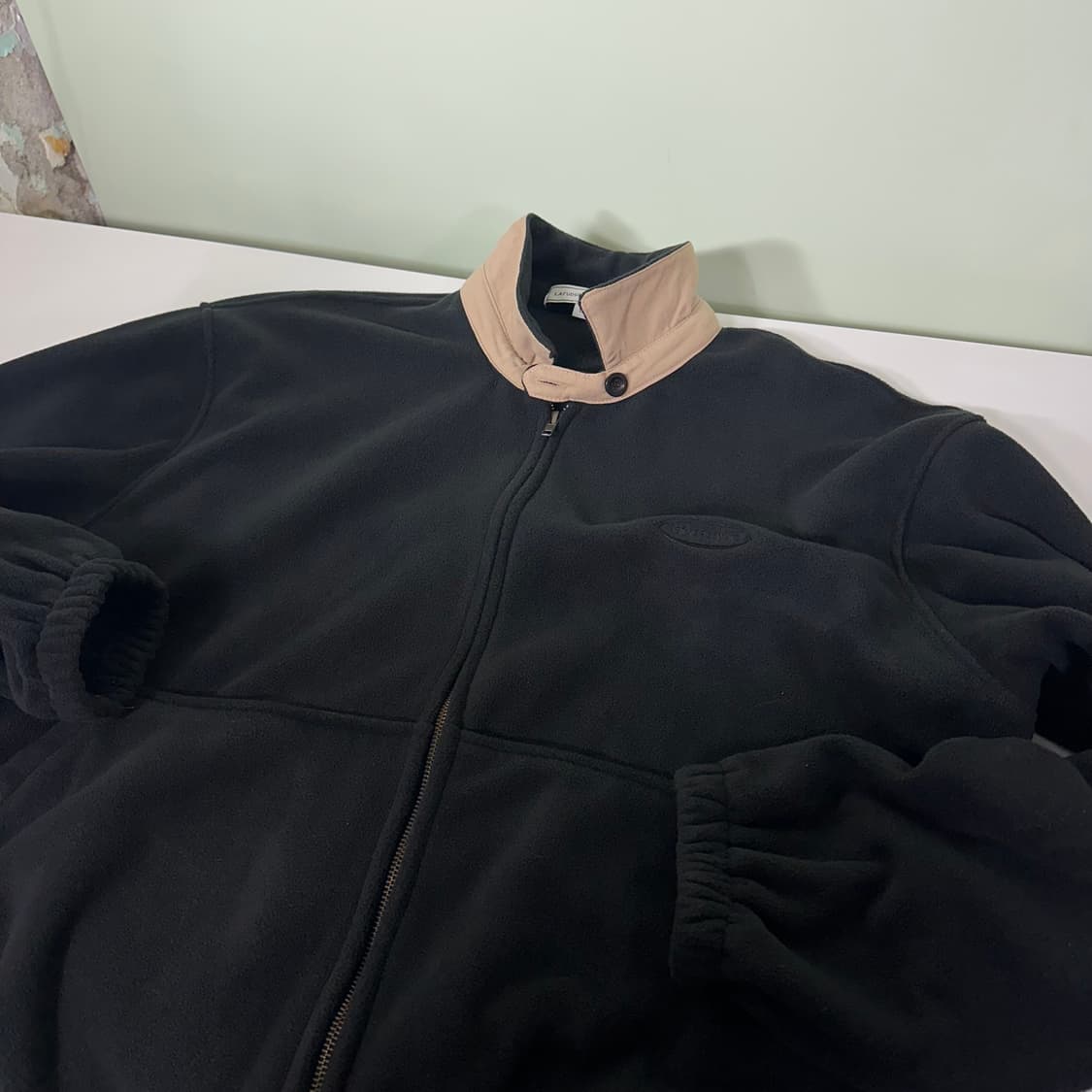 L-XL 라퍼지스토어 오버핏 기본로고 딥그린 플리스자켓 상품이미지1