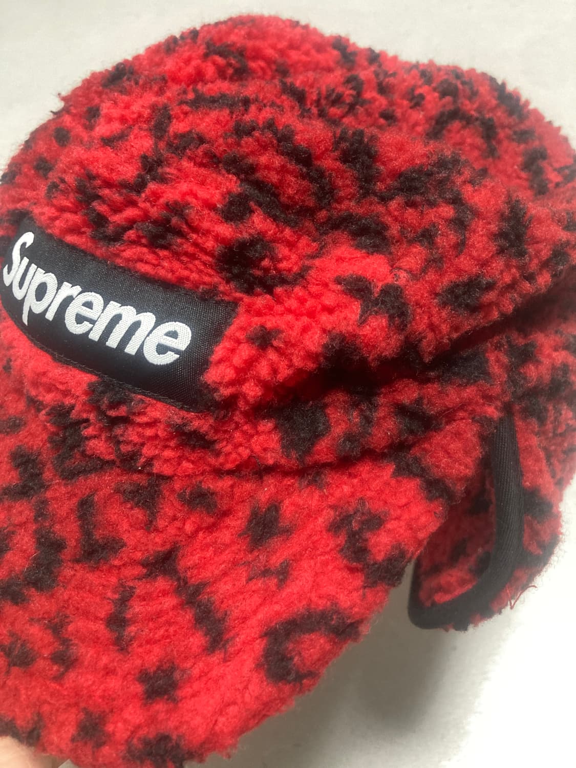 ⭐️레어⭐️슈프림 레오파드 플리스 이어플랩 캠프캡 상품이미지4