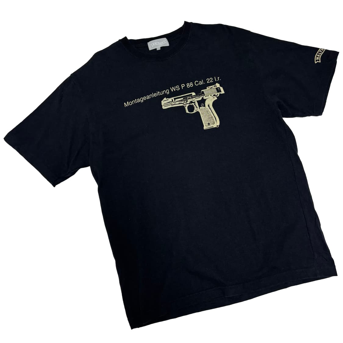 발터(Walther) P88 밀리터리 그래픽 티셔츠 블랙 상품이미지1