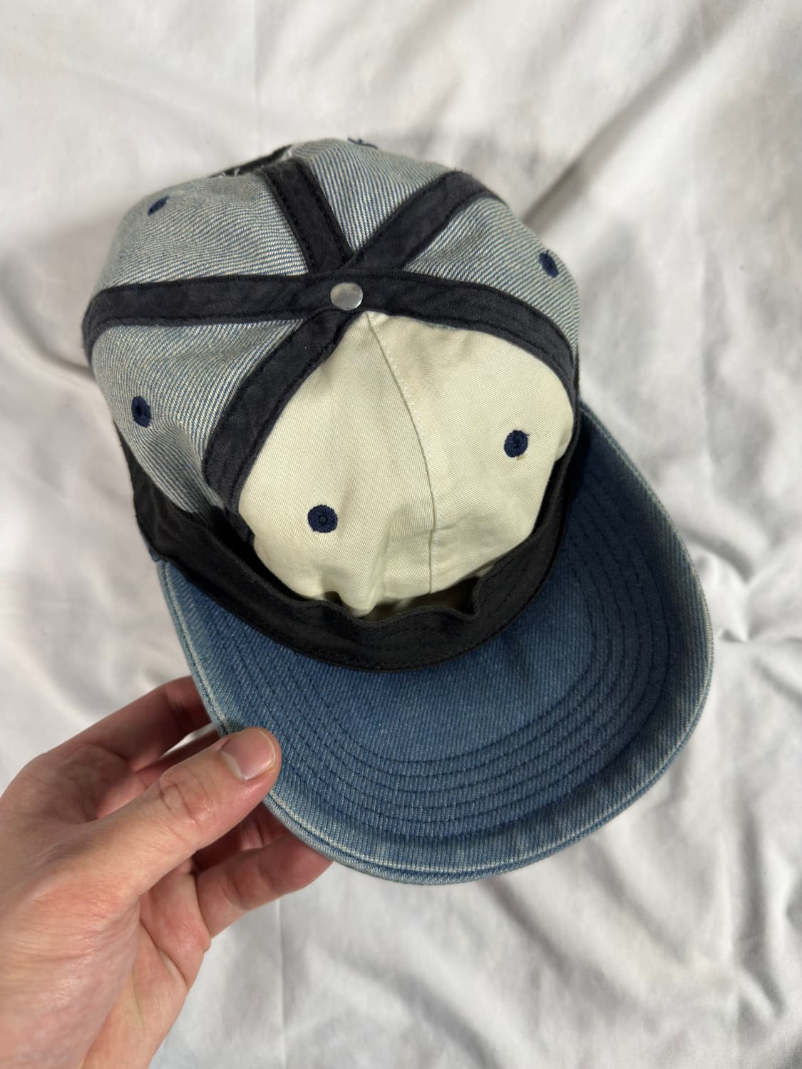 슈프림X버버리 데님 6패널 캡 상품이미지4