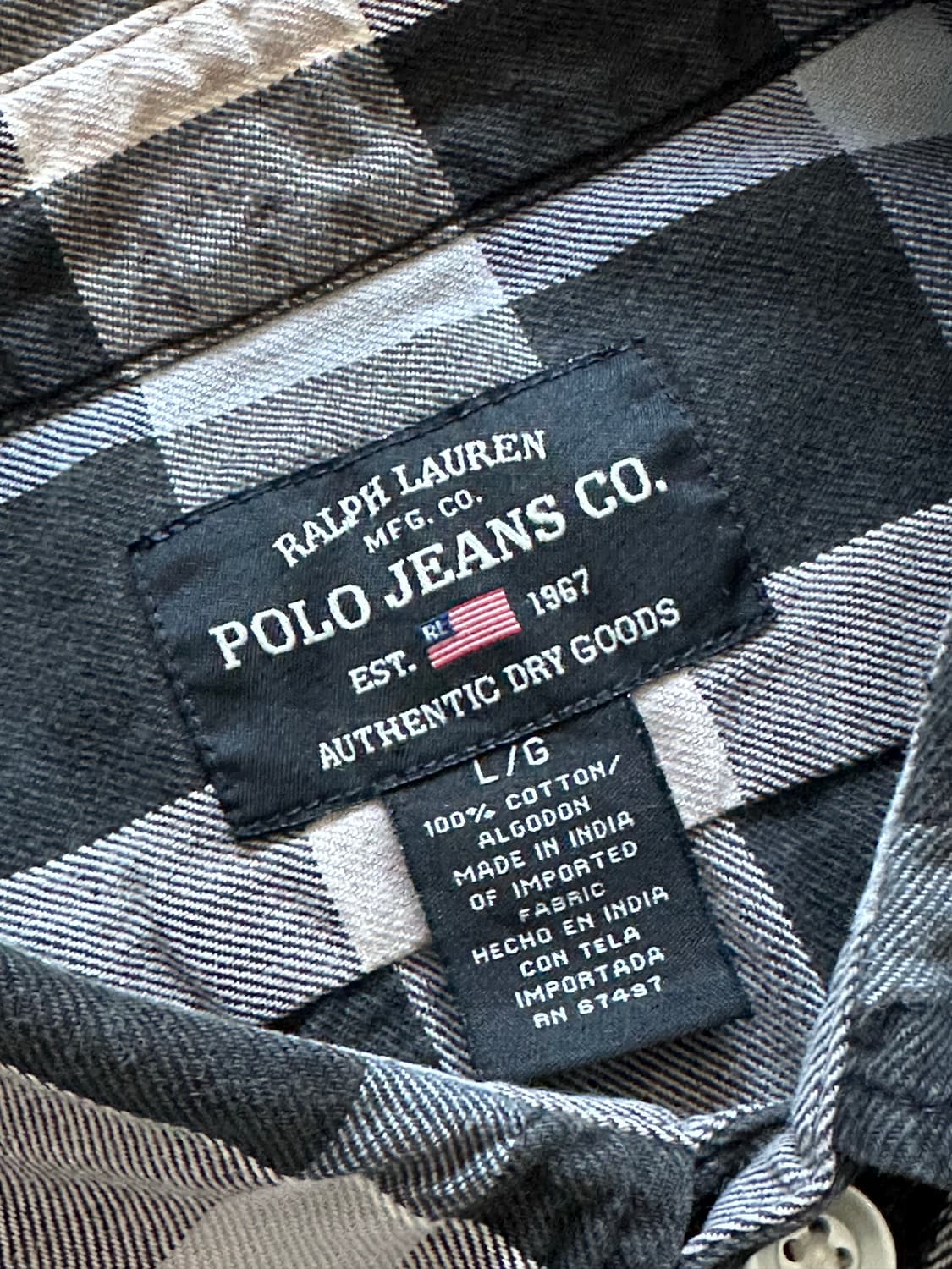 폴로진스 Pole Jeans Co. 90's~00's 체크 셔츠 상품이미지4