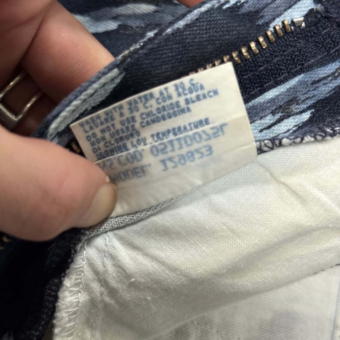 페라가모 00s 자카드 풀 패턴 와이드 데님 팬츠 상품이미지10