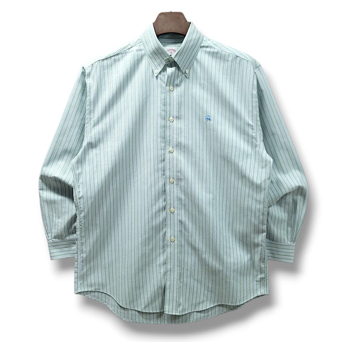 [M~XL] 브룩스브라더스 그린&블루라인 논아이론 수피마코튼 긴팔셔츠 상품이미지1