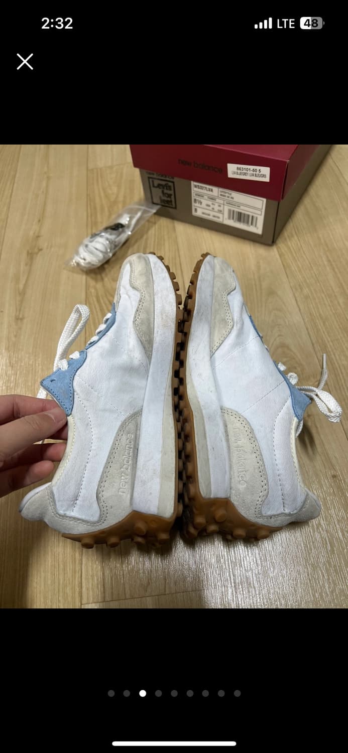 뉴발란스 327 리바이스 콜라보 데님 연청 - 8.5사이즈 상품이미지3