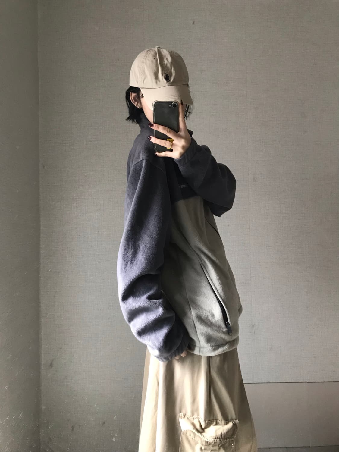 콜롬비아 그레이 아이보리 후리스 상품이미지2