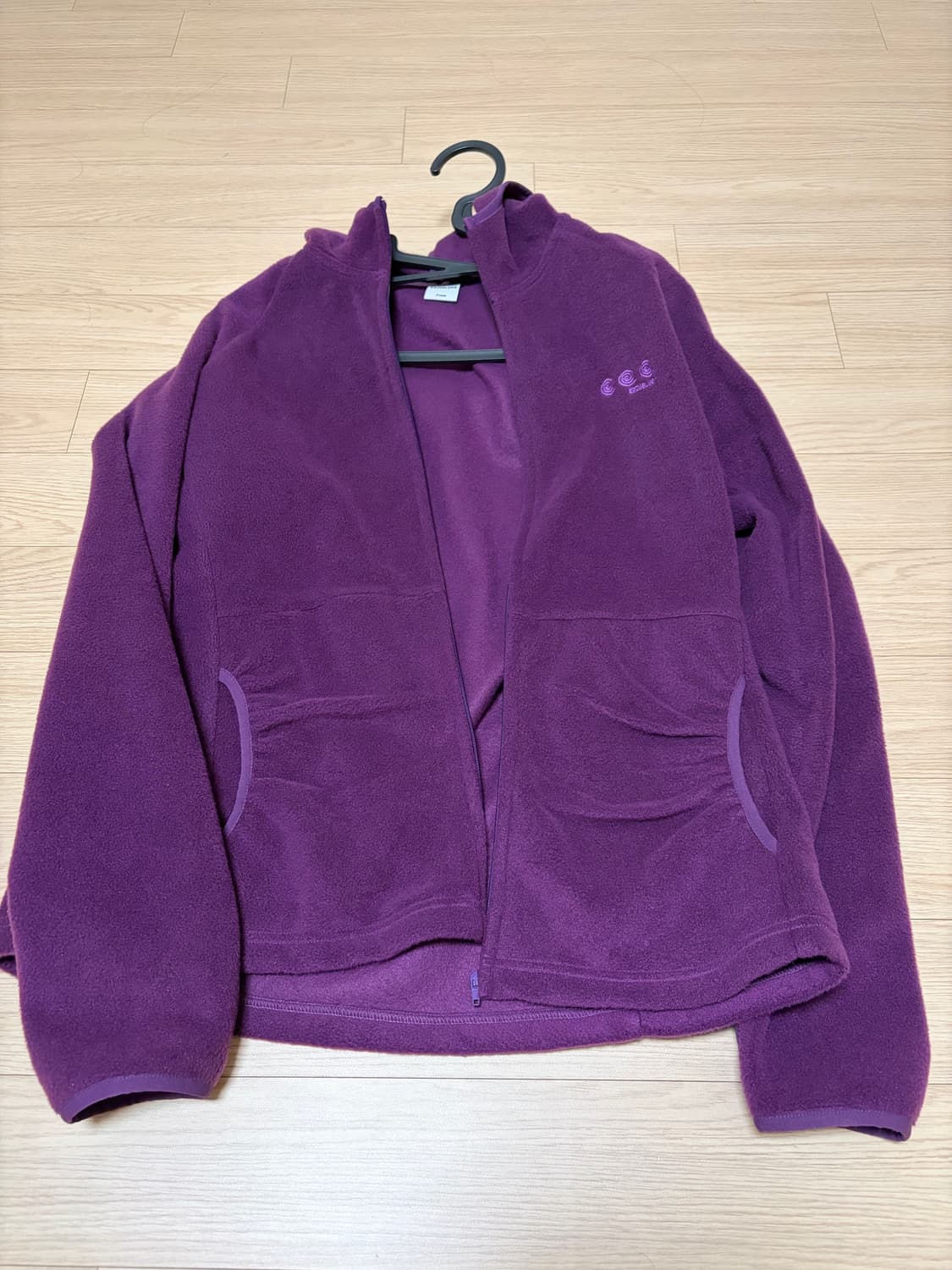 셔링 포켓 플리스 집업 후디 (Purple) 상품이미지2