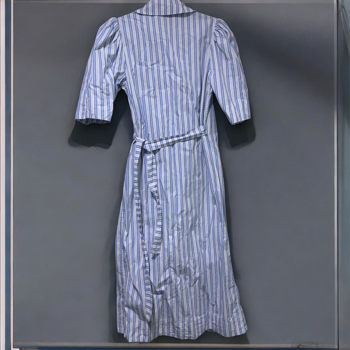 가니 스트라입 셔츠 랩원피스 34사이즈 상품이미지4