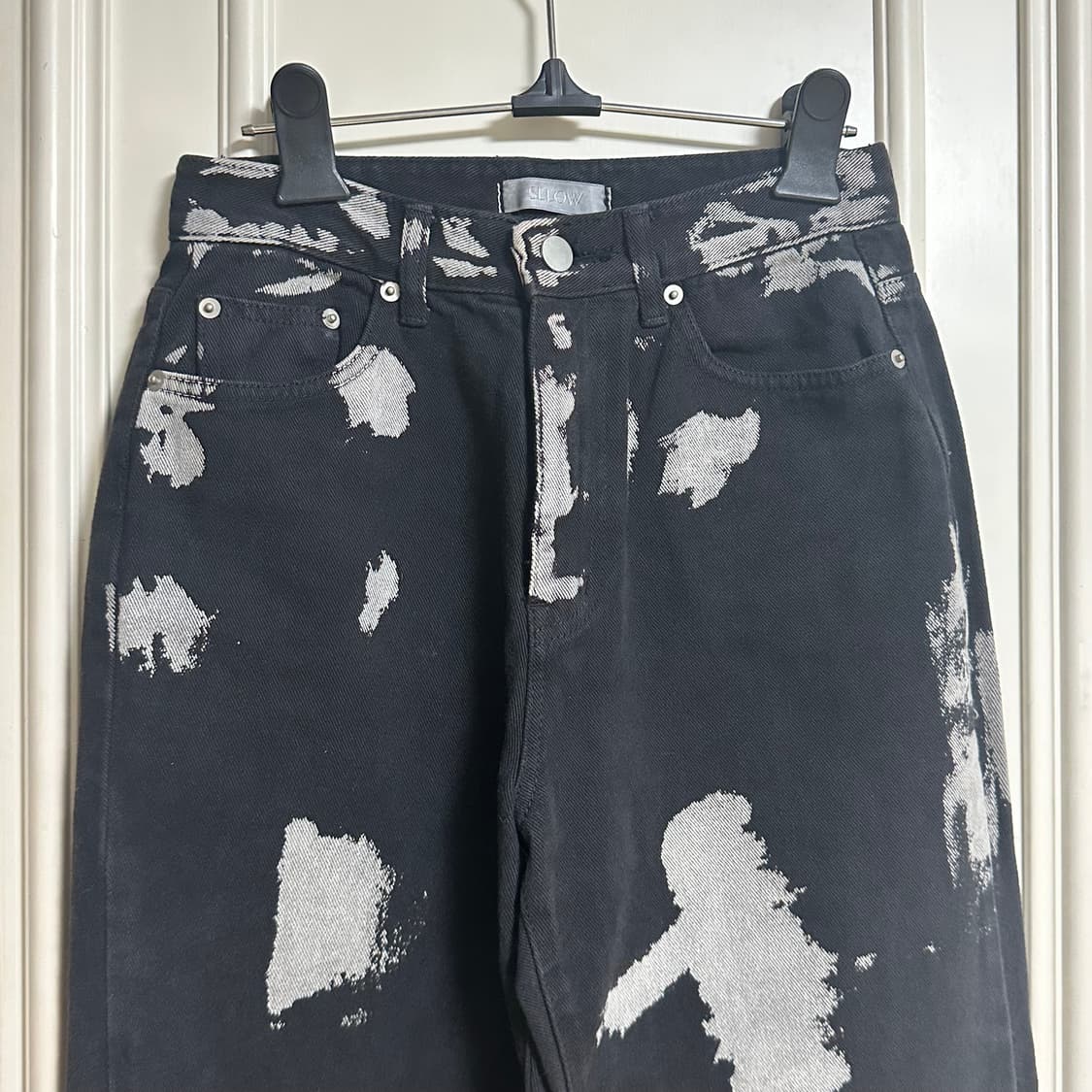 빈티지 타이다이 데님팬츠 흑청 상품이미지3