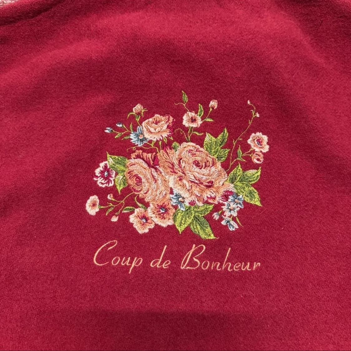  빈티지 리버시블(양면) 플라워 패턴 울 자 상품이미지4