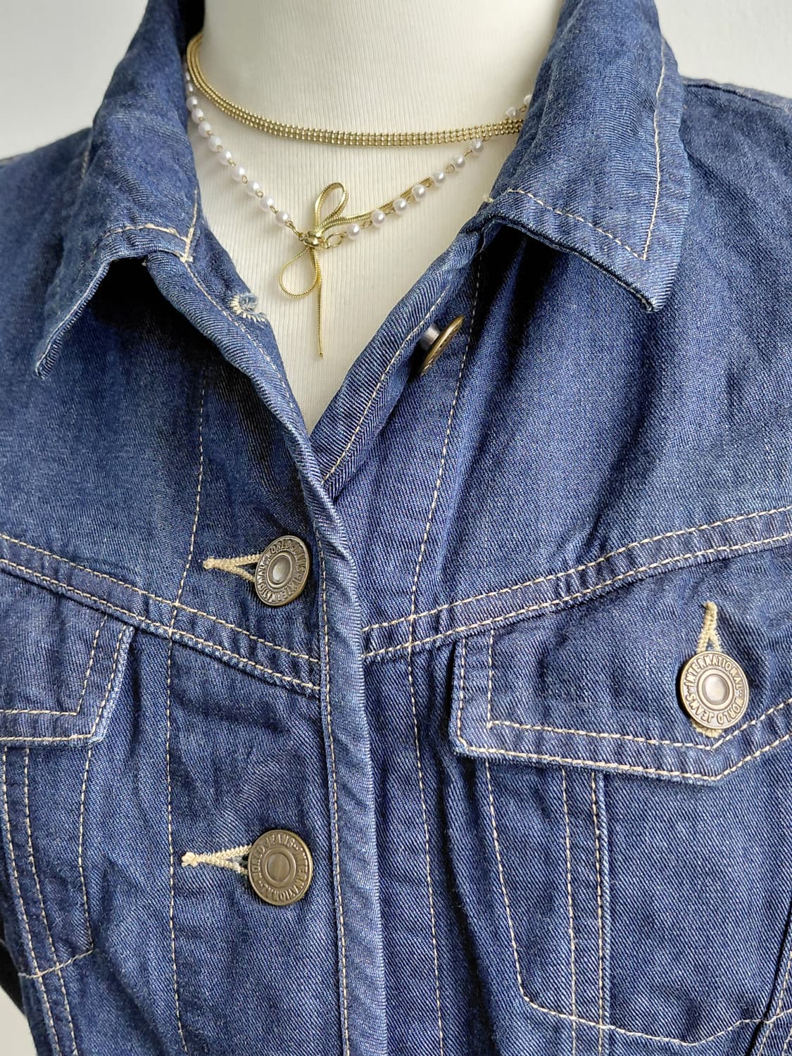 [일본빈티지] 빈티지 데님 조끼 청베스트 상품이미지3