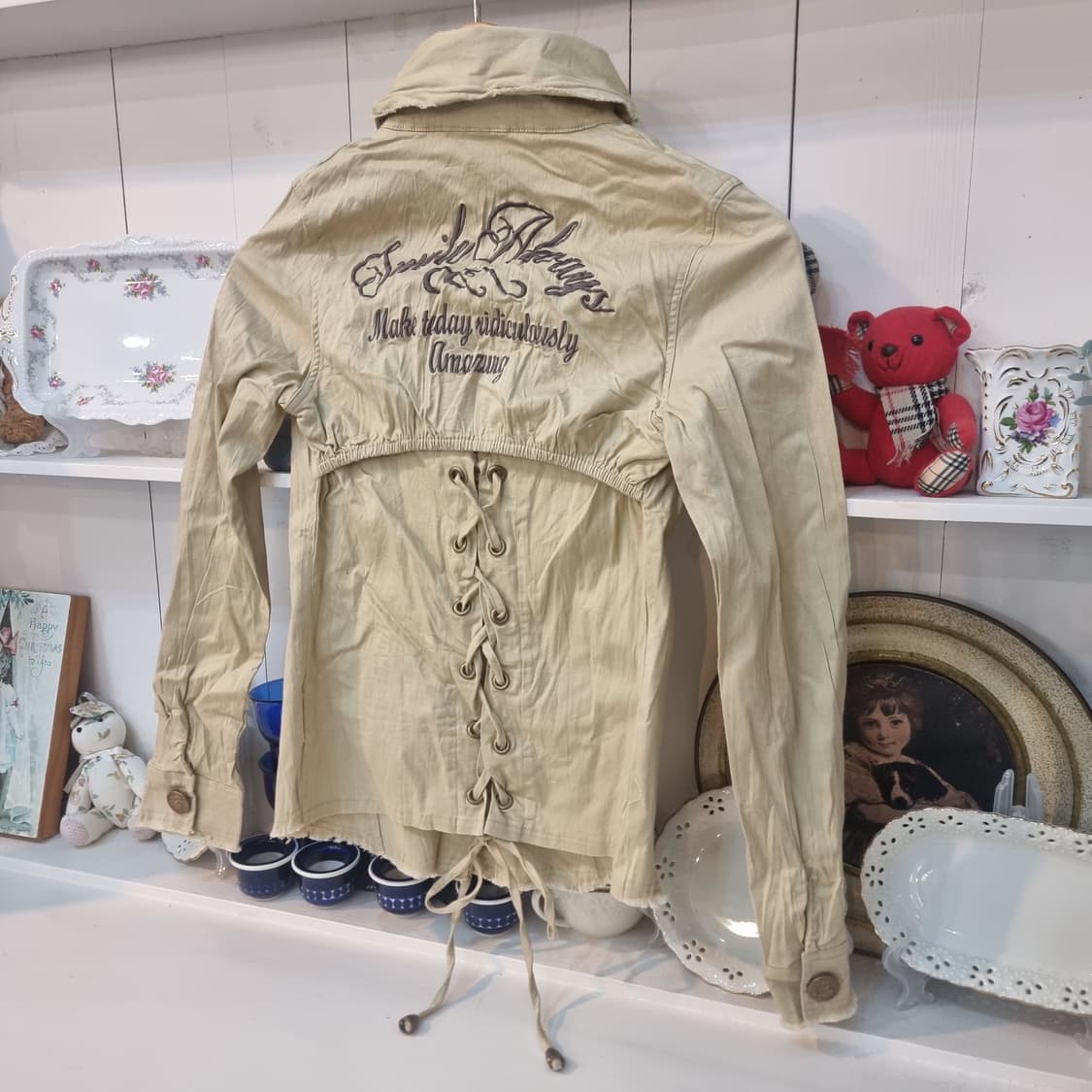 백 레이스업 스트릿 셔츠 자켓 상품이미지6