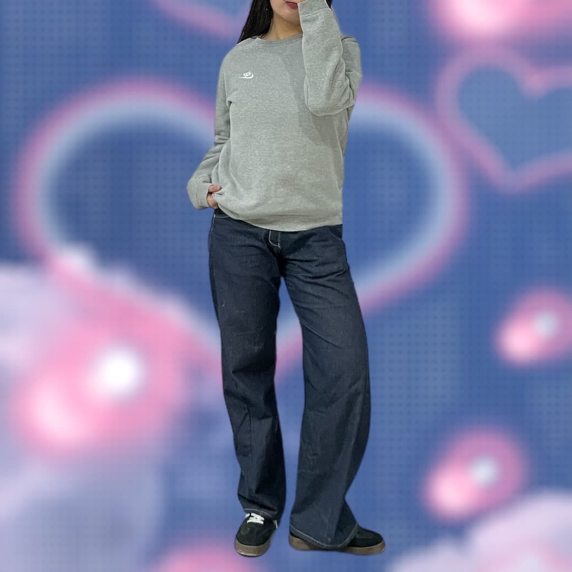 나이키 스몰로고 자수맨투맨 상품이미지1