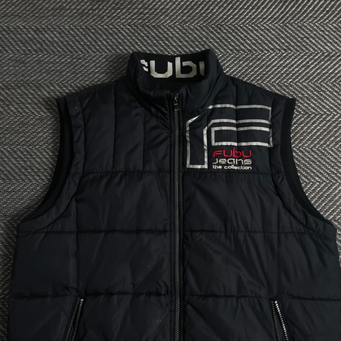 00s 후부 빈티지 y2K 빅로고 다운 베스트o 3834 상품이미지3