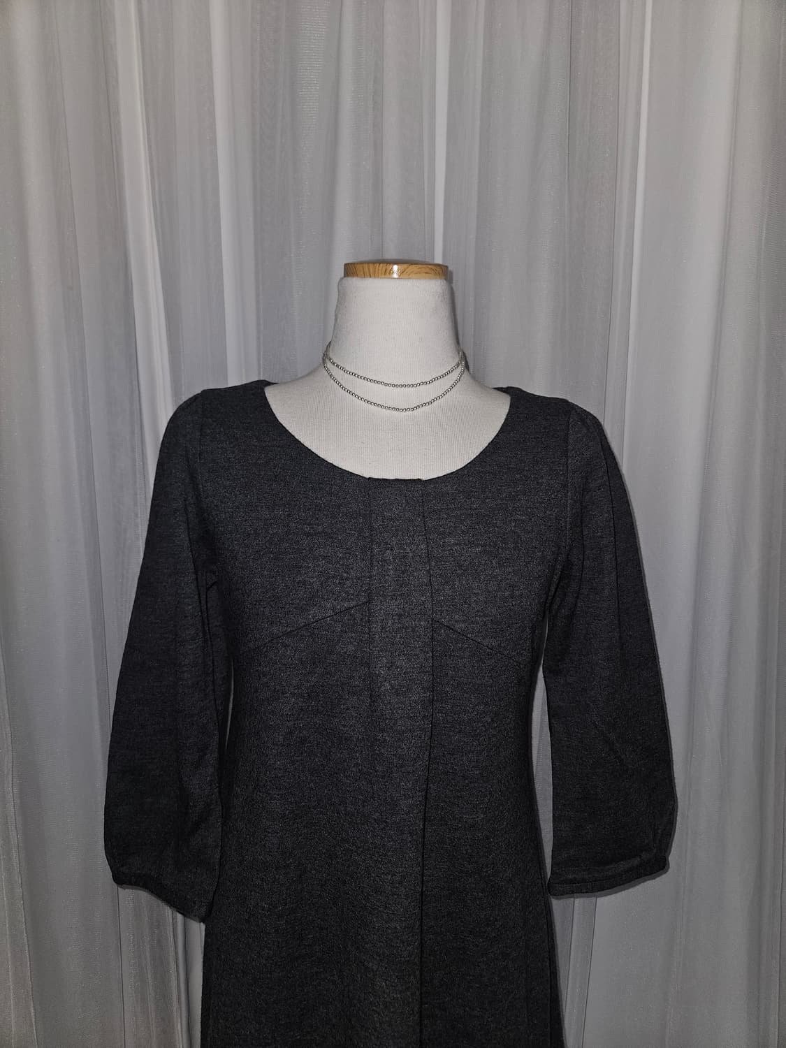 빈티지 히메 리본 포인트 니트 원피스 상품이미지2