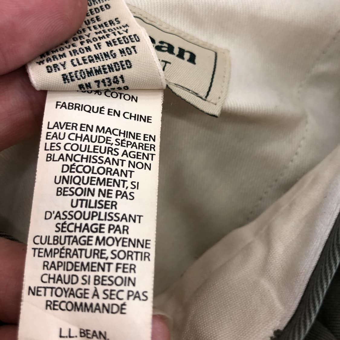 90s L.L.Bean 엘엘빈 원턱 내츄럴 벌룬 치노팬츠 32 인치 상품이미지5