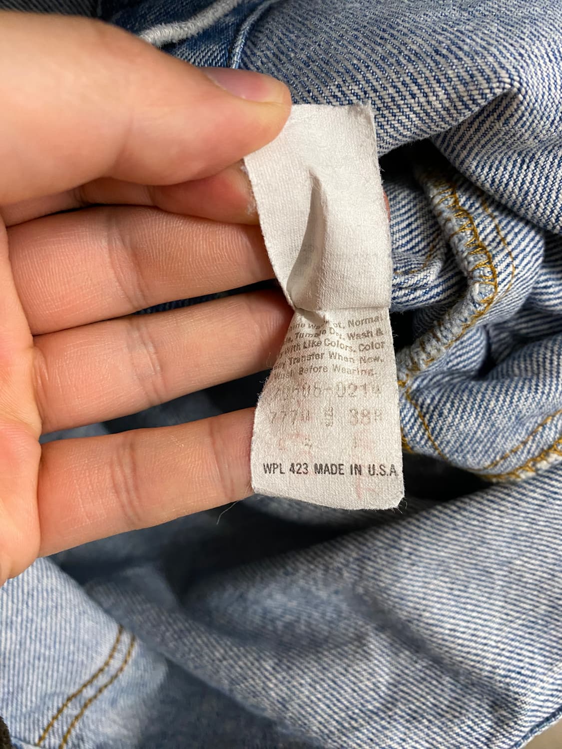 90s LEVI'S USA denim jacket 90년대 데님 자켓 상품이미지6