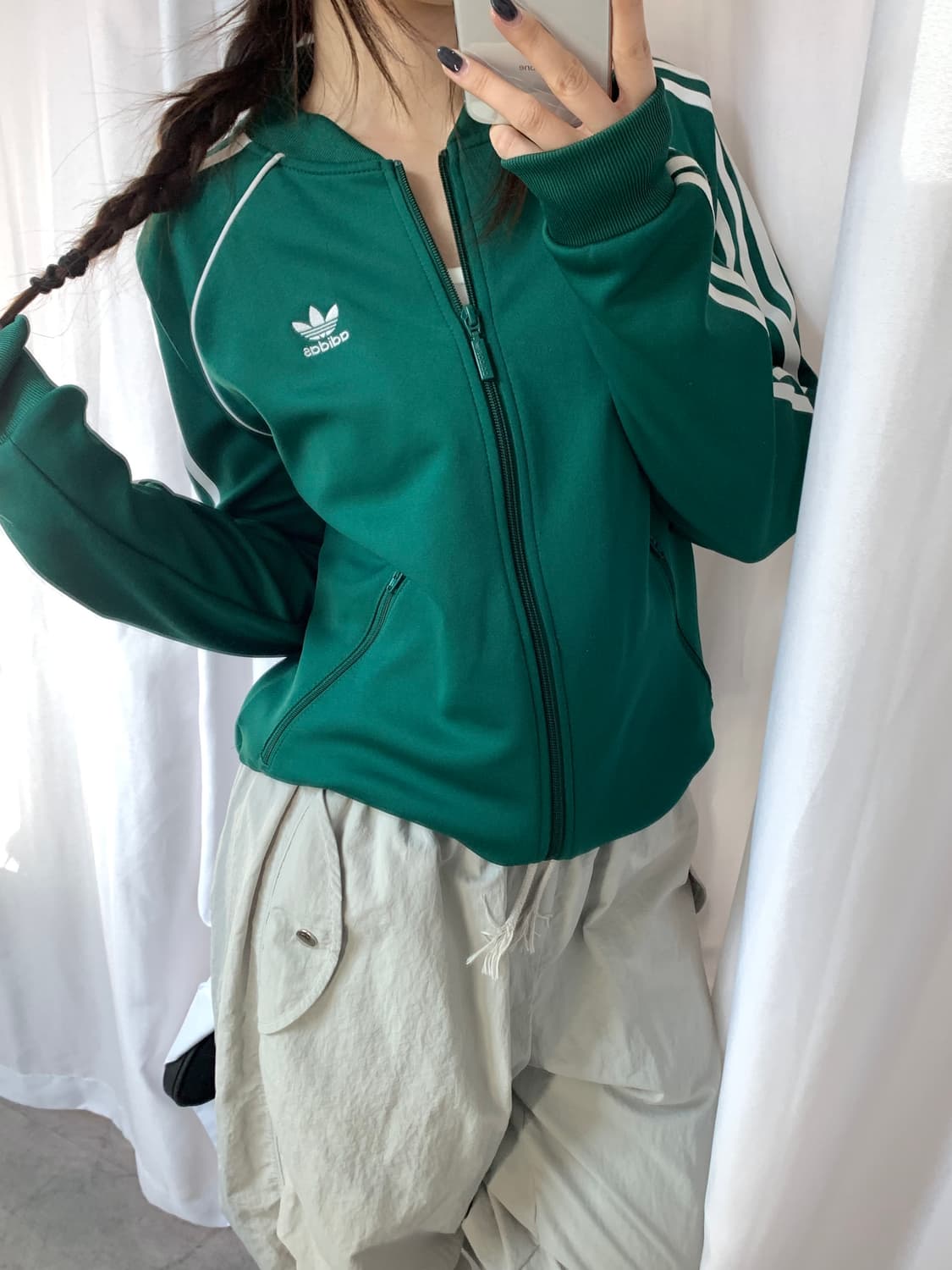 Adidas 아디다스 딥그린 슈퍼스타 트랙탑 상품이미지6