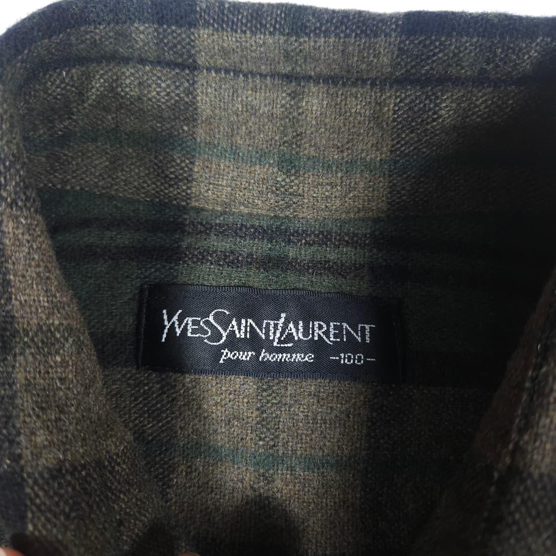 YSL 입생로랑 울 체크 셔츠 상품이미지3