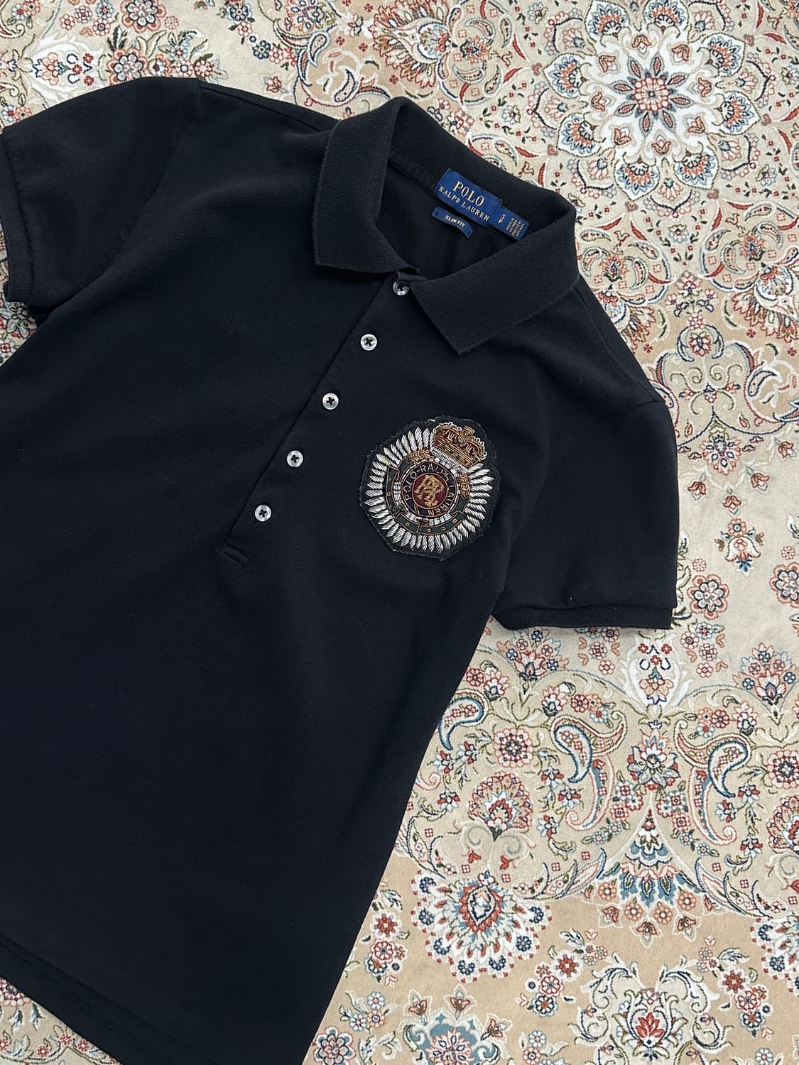 폴로 랄프로렌 블랙 슬림핏 빅로고 카라티  상품이미지3