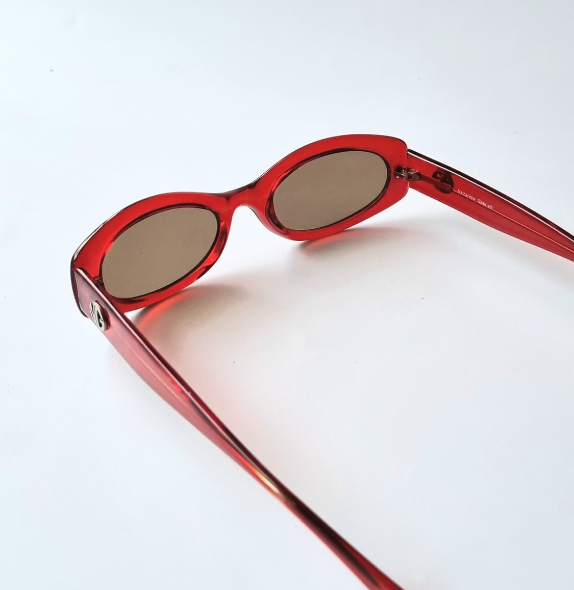 데드스탁 오벌 쉐입 레드 아세테이트 선글라스 상품이미지5