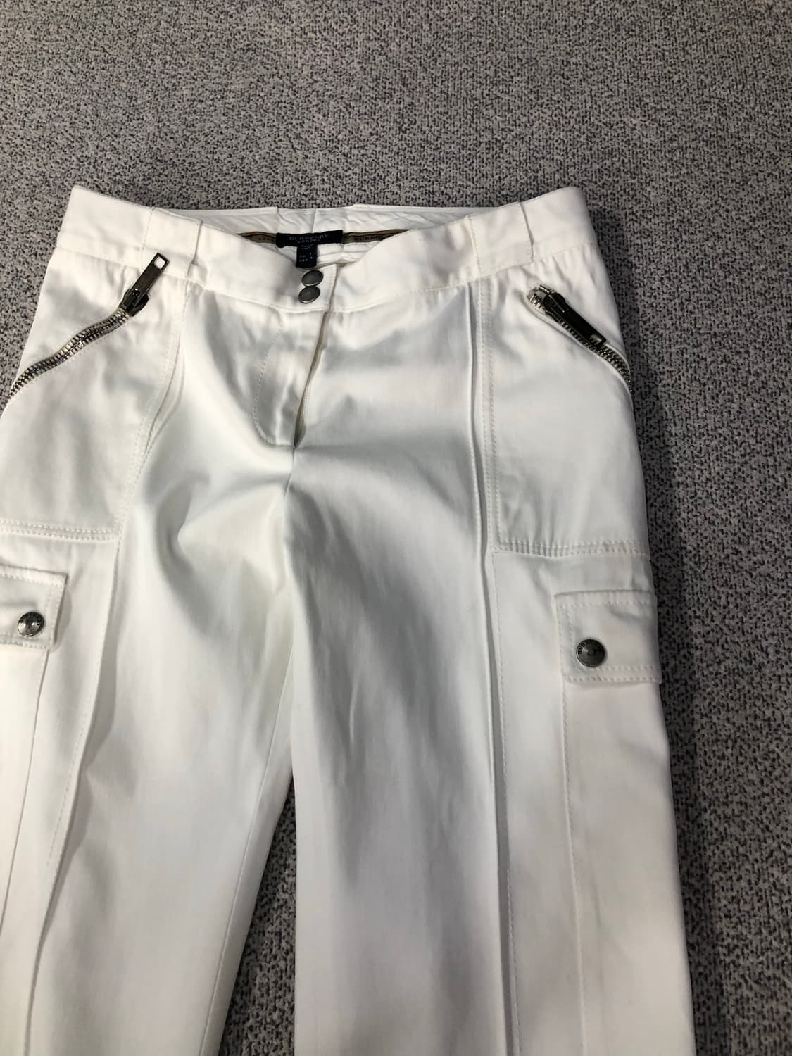 버버리 런던 화이트 코튼팬츠 29인치 상품이미지4