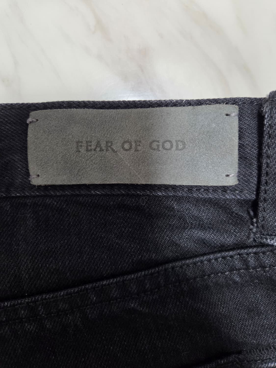 피어오브갓 4th 블랙 디스트로이드 데님팬츠 상품이미지7