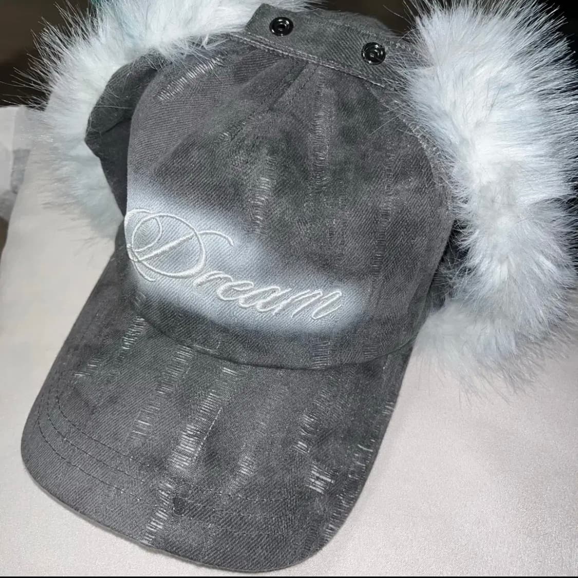 2000아카이브스 퍼 데님 캡 모자  상품이미지1