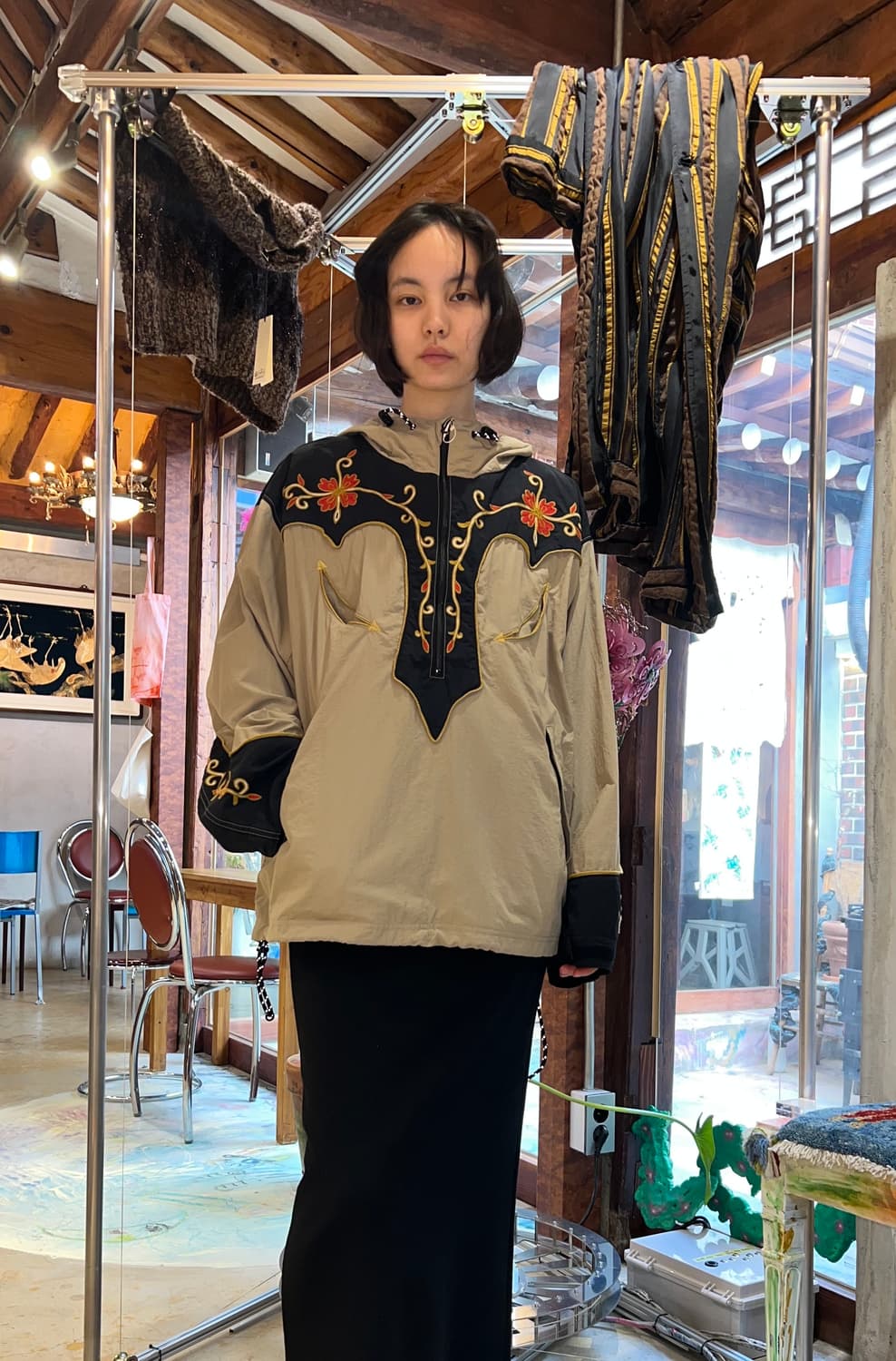 Kapital 캐피탈 태프터 투톤 캬쿠타스 플라워 파카 상품이미지3