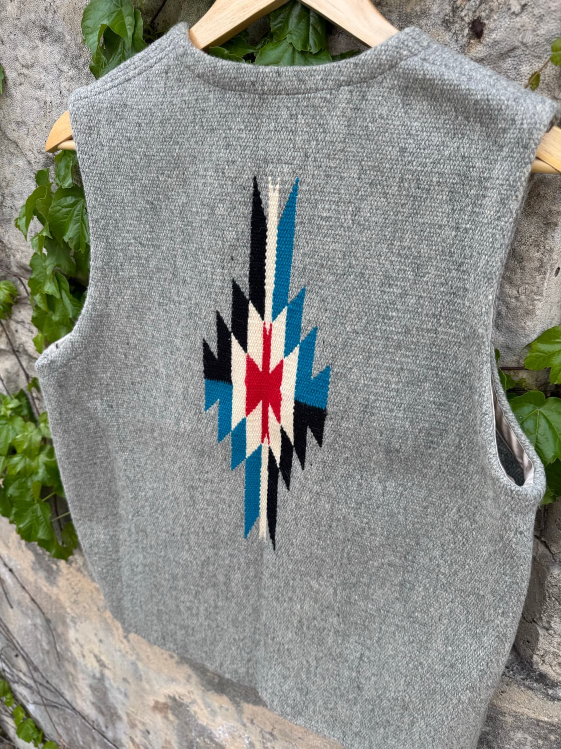 오르테가 핸드 우븐 울 네이티브 아메리칸 웨스턴 치마요 베스트 조끼 상품이미지4