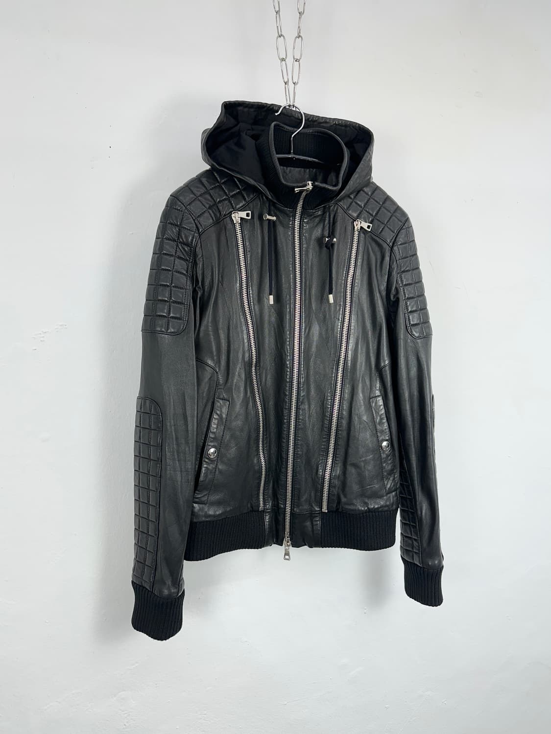 Balmain 16ss 3-zip leather biker jacket 상품이미지1