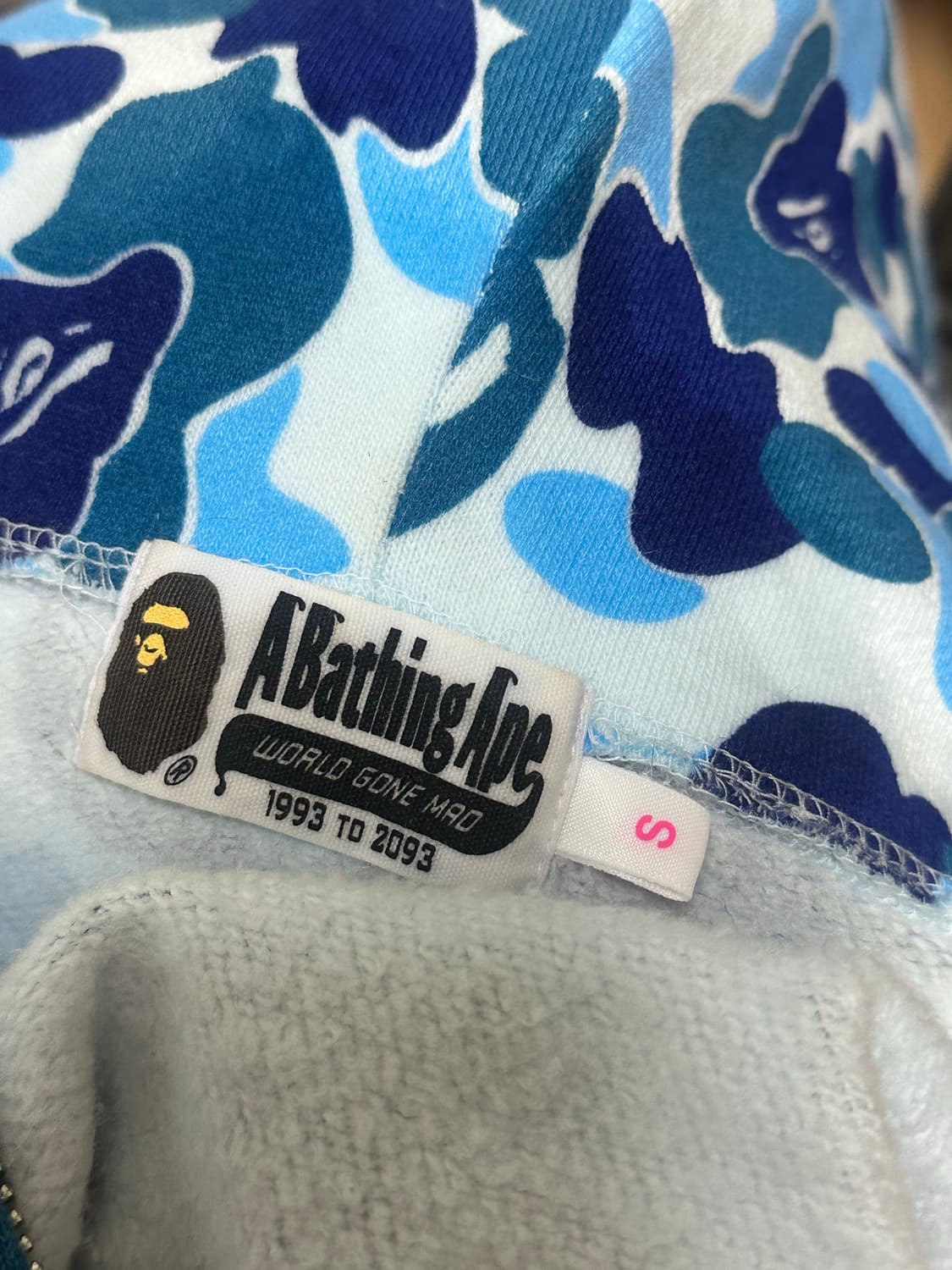 베이프 ABC 샤크 카모 후드집업 블루 상품이미지10