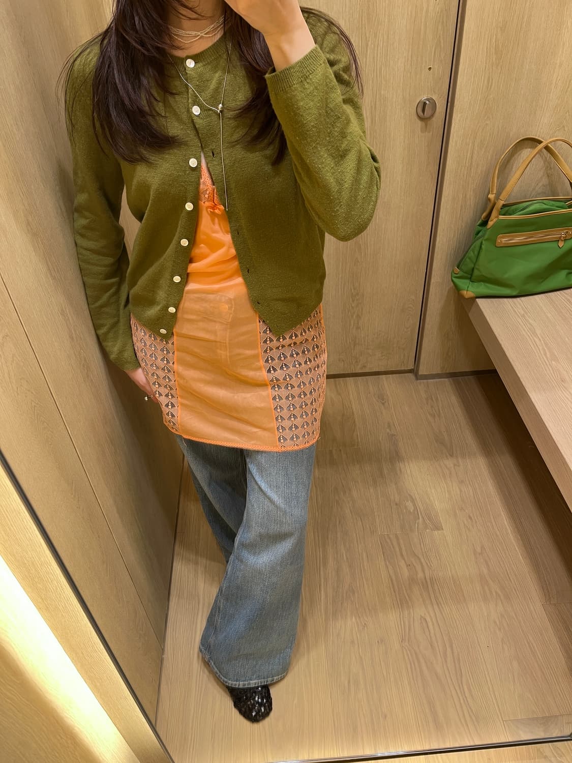 coral slip dress 상품이미지4