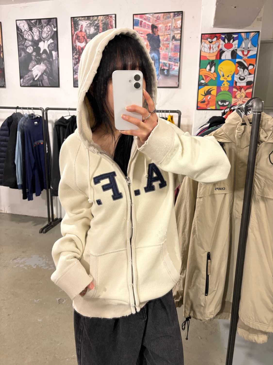 아베크롬비 크림 후드집업  상품이미지2